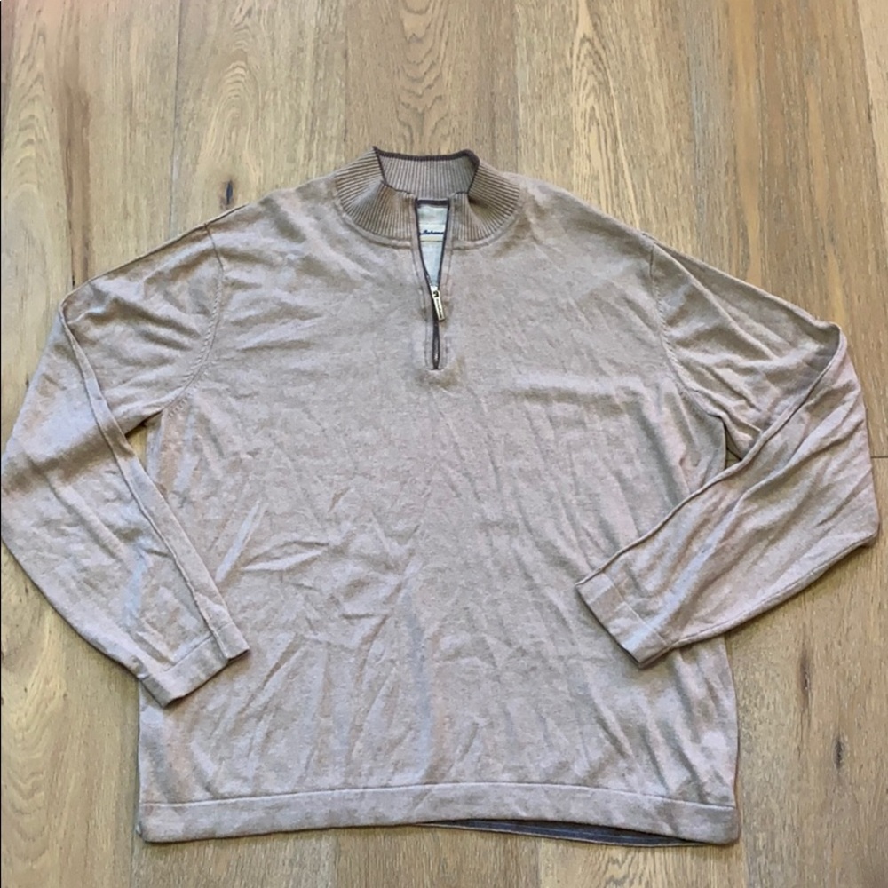 Men’s Tommy Bahama half zip cashmere sweater